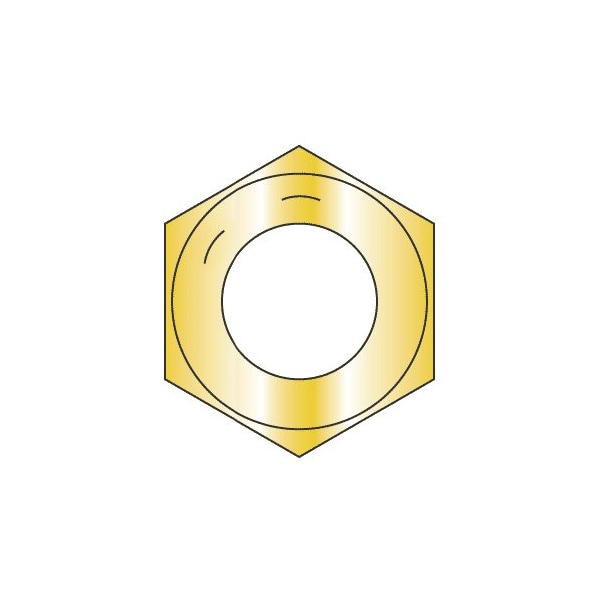 Newport Fasteners Hex Nut, 1-3/4"-5, Steel, Grade 8, Zinc Yellow, 1-1/2 in Ht, 5 PK 951746-PR-5 - main